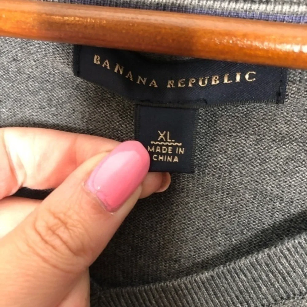 Banana republic men’s silk cashmere v-neck sweater